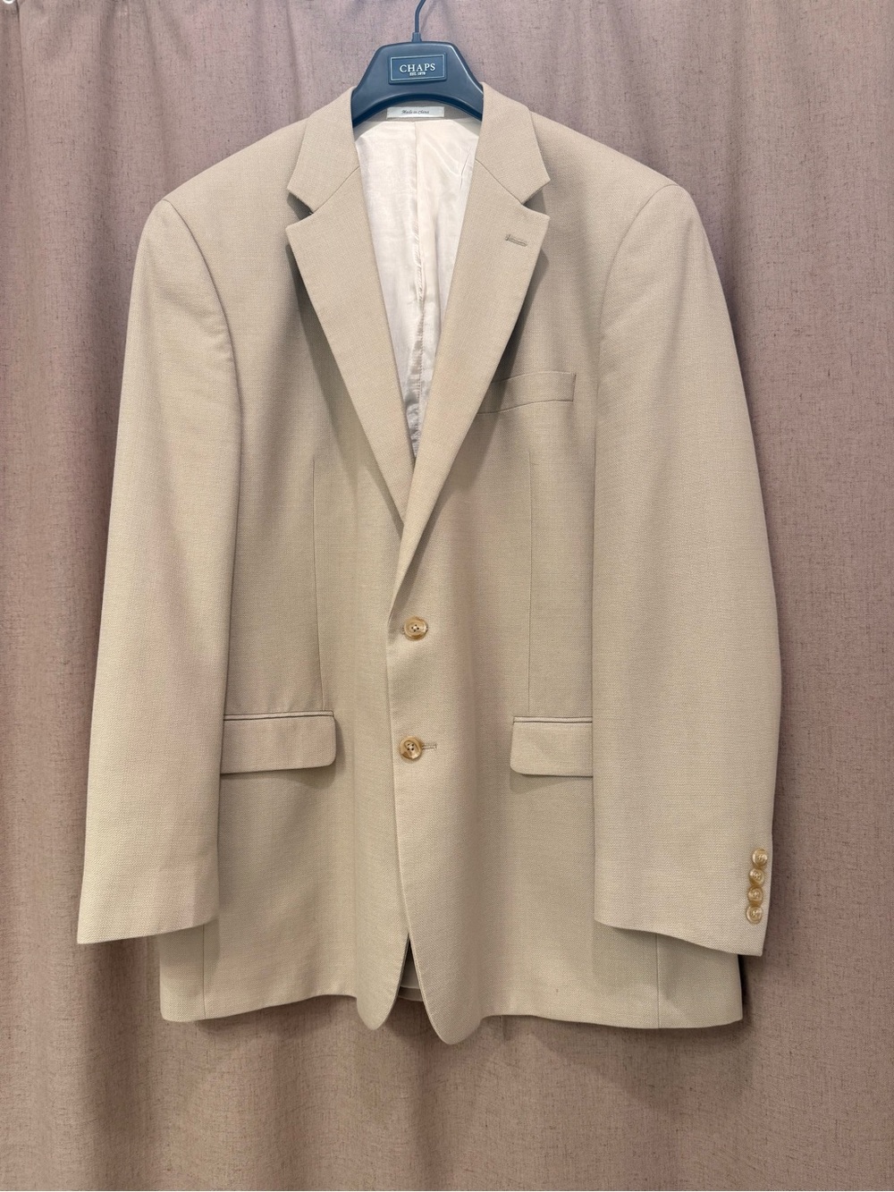 Ralph Lauren Men's Cream Two-Button Sport Coat